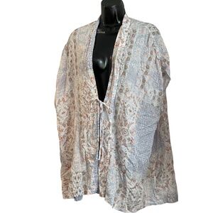 Victoria's Secret Cover-up Swim Kimono Lightweight Cardigan Pastel Floral